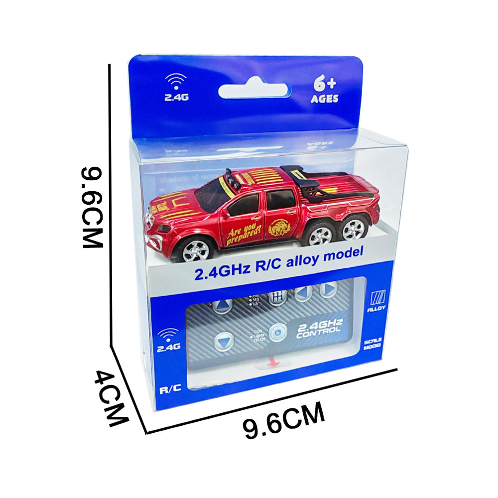 Pickup RC Metalowy Wroomster 1:64 Czerwony 4x4 2.4GHz Mini Zdalnie Sterowany