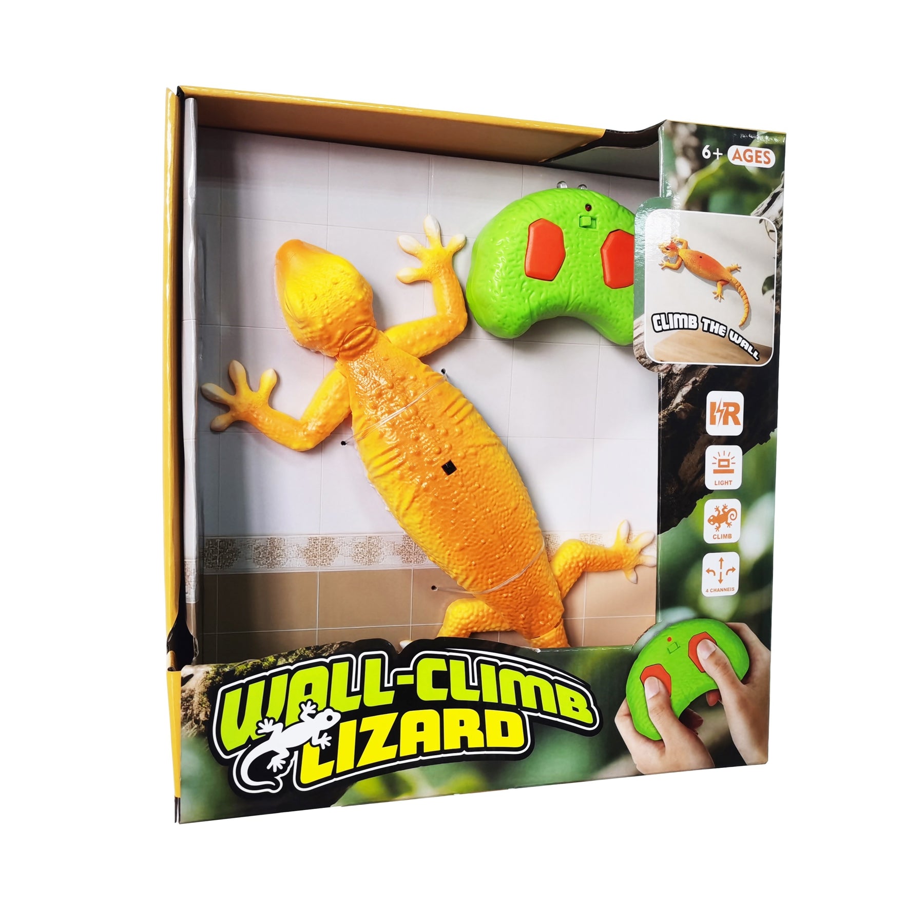 Gekon RC Zdalnie Sterowany Wroomster Wspina po Ścianach Suficie LED USB
