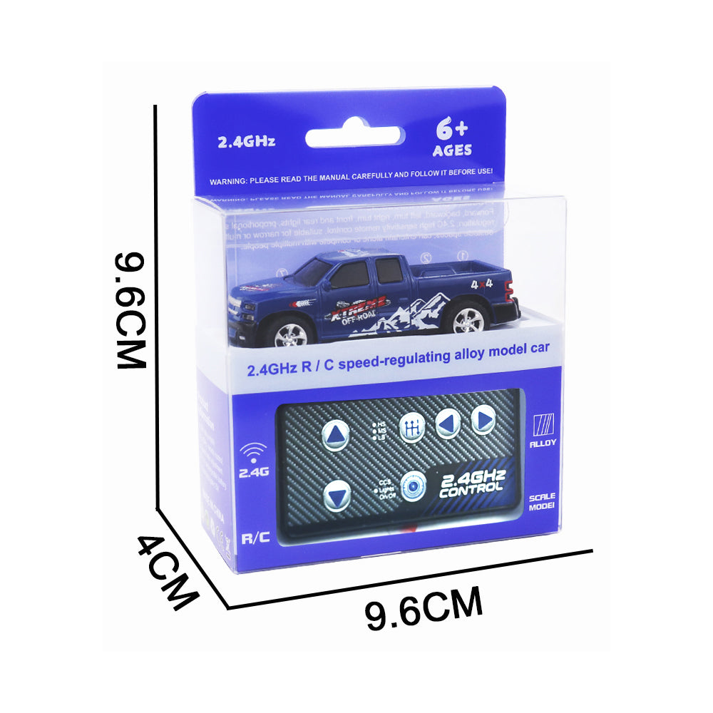 Mini samochód RC metalowy – Pickup Niebieski